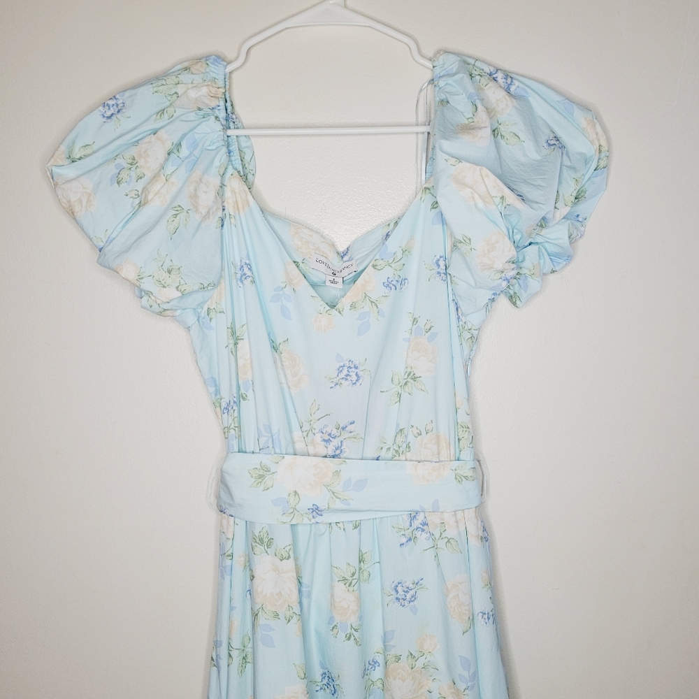 Loveshack Fancy x Target NWT Blue Floral Estelle Dress Maxi Size 2 - Picture 3 of 15